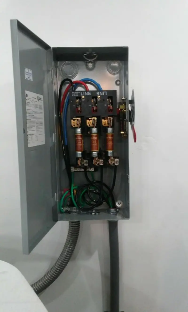 Three-phase disconnect switch installed for Electrical Wiring & Rewiring in New Hanover
